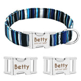 Dog Collar Personalized Nylon Pet Dog Tag Collar Custom Nameplate ID Collars