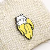 Playful Banana Cat Enamel Pin