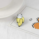 Playful Banana Cat Enamel Pin