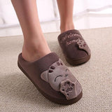 Welcome Home Kitty House Slippers