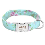 Dog Collar Personalized Nylon Pet Dog Tag Collar Custom Nameplate ID Collars