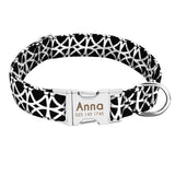 Dog Collar Personalized Nylon Pet Dog Tag Collar Custom Nameplate ID Collars