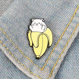 Playful Banana Cat Enamel Pin